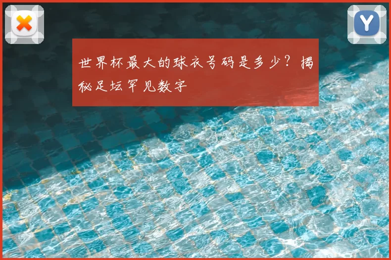 世界杯最大的球衣号码是多少？揭秘足坛罕见数字